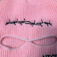 Load image into Gallery viewer, Autumn Winter Ski Mask 3-Hole Knit Hat Full Face Cover Balaclava Hats Funny Party Embroidery Beanies Caps Hole Knitted Full Face Cover Ski Neck Gaiter, Winter Balaclava Warm Knit Beanie for Outdoor Sports Outdoor Full Face Cover Thermal Ski Mask One Size
