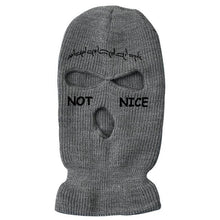 Load image into Gallery viewer, Autumn Winter Ski Mask 3-Hole Knit Hat Full Face Cover Balaclava Hats Funny Party Embroidery Beanies Caps Hole Knitted Full Face Cover Ski Neck Gaiter, Winter Balaclava Warm Knit Beanie for Outdoor Sports Outdoor Full Face Cover Thermal Ski Mask One Size