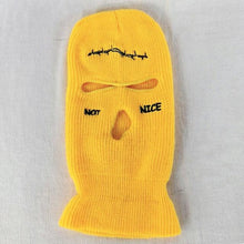 Load image into Gallery viewer, Autumn Winter Ski Mask 3-Hole Knit Hat Full Face Cover Balaclava Hats Funny Party Embroidery Beanies Caps Hole Knitted Full Face Cover Ski Neck Gaiter, Winter Balaclava Warm Knit Beanie for Outdoor Sports Outdoor Full Face Cover Thermal Ski Mask One Size