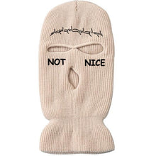 Load image into Gallery viewer, Autumn Winter Ski Mask 3-Hole Knit Hat Full Face Cover Balaclava Hats Funny Party Embroidery Beanies Caps Hole Knitted Full Face Cover Ski Neck Gaiter, Winter Balaclava Warm Knit Beanie for Outdoor Sports Outdoor Full Face Cover Thermal Ski Mask One Size