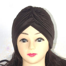 Load image into Gallery viewer, Autumn Winter Warm Headwear Soft Shine Silver Gold Lightweight Knot Twist Turban Headbands Cap Casual Streetwear Hats For Women