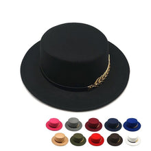 Load image into Gallery viewer, Autumn Winter Women Men Vintage Fedora Women's Foldable Short Brim Floppy Hat Gentleman Elegant Warm Hats Lady Party Luxury Caps Classic Summer Beach Sun Hat