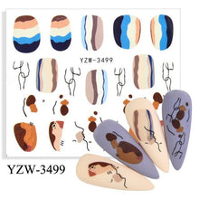 Load image into Gallery viewer, Avocado Fruit Transfer Nail Stickers Charms Winter Water Sticker For Nails Sliders Character Image Tattoo Decal Decoration Cute Summer Nail Art Stickers Summer Fruit Stickers on Nails Unicorn Banana Cherry Avocado Dog Strawberry Nail Art Decals