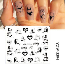 Load image into Gallery viewer, Avocado Fruit Transfer Nail Stickers Charms Winter Water Sticker For Nails Sliders Character Image Tattoo Decal Decoration Cute Summer Nail Art Stickers Summer Fruit Stickers on Nails Unicorn Banana Cherry Avocado Dog Strawberry Nail Art Decals