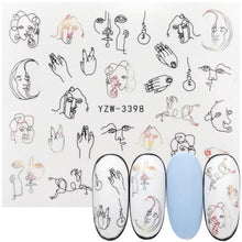 Load image into Gallery viewer, Avocado Fruit Transfer Nail Stickers Charms Winter Water Sticker For Nails Sliders Character Image Tattoo Decal Decoration Cute Summer Nail Art Stickers Summer Fruit Stickers on Nails Unicorn Banana Cherry Avocado Dog Strawberry Nail Art Decals