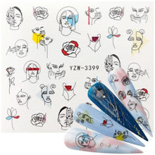 Load image into Gallery viewer, Avocado Fruit Transfer Nail Stickers Charms Winter Water Sticker For Nails Sliders Character Image Tattoo Decal Decoration Cute Summer Nail Art Stickers Summer Fruit Stickers on Nails Unicorn Banana Cherry Avocado Dog Strawberry Nail Art Decals