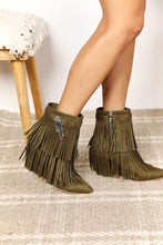 Load image into Gallery viewer, Legend Women's Tassel Wedge Heel Ankle Booties