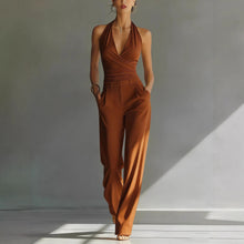 Load image into Gallery viewer, Women’s One-piece Trousers Lace Backless Deep V – High-Waisted Casual Outfit