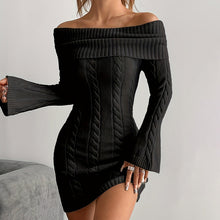 Load image into Gallery viewer, Women’s Off Shoulder Bodycon Dress