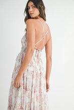 Load image into Gallery viewer, Floral Print Tiered Cami Maxi Summer Dress – Floral Maxi Dress, Tiered Maxi Dress, Cami Maxi Dress, Breezy Summer Dress, Bohemian Maxi Dress