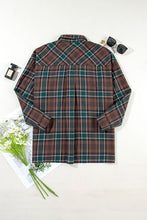 Load image into Gallery viewer, Timeless Women's Classic Plaid Button-Up Long Sleeve Jacket – Lightweight & Stylish Cotton-Blend Outerwear