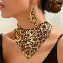 Load image into Gallery viewer, Leopard Necklace and Earrings Jewelry Set