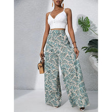 Load image into Gallery viewer, Women’s Printed High‑Waist Wide‑Leg Palazzo Pants