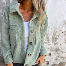 Load image into Gallery viewer, Plus Size Women’s Solid Color Sherpa Jacket