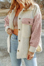 Load image into Gallery viewer, Women Cute Sherpa Jacket with Button Closure and Collared Neck in Elegant Retro Style