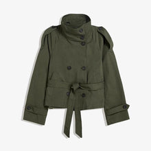 Load image into Gallery viewer, Women’s Lace-Up Waist Trench Coat