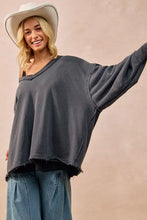 Load image into Gallery viewer, BiBi Mineral Washed French Terry Oversized Sweatshirt