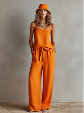 Load image into Gallery viewer, Women's Spaghetti Strap Cami Top & Wide-Leg Pants Two-Piece Set