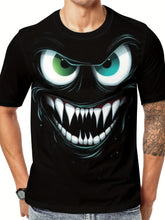 Load image into Gallery viewer, 3D Evil Smile Shirt for Men – Streetwear Graphic Short Sleeve Tee
