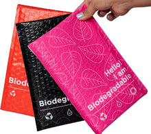 Load image into Gallery viewer, ™ 100% Biodegradable Bubble Mailers,25Pcs Padded Packaging Wrap Envelopes Pouches Eco Friendly No Glue, No Plastic, Christmas Wrapping (6 X 10)