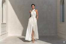 Load image into Gallery viewer, Sleeveless Elegant Slim-Fit Pure White Dress