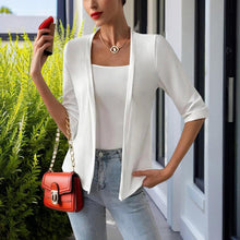 Load image into Gallery viewer, Minimalist Round-Neck Loose Shortsleeve Jacket