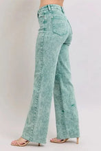 Load image into Gallery viewer, Judy Blue Full Size High Waist Garment Dyed Raw Hem Dad Jean