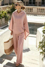 Load image into Gallery viewer, Women's Cape-Sleeve Hoodie & Wide-Leg Pants Resort Set