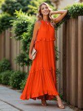 Load image into Gallery viewer, Romantic Ruffled Sleeveless Tiered Maxi Dress with Pockets Elegant & Chic Statement Beautiful Design Dress