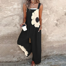 Load image into Gallery viewer, Women’s Square-Neck Floral Sleeveless Jumpsuit