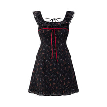 Load image into Gallery viewer, Women’s Sleeveless Floral Suspender Skirt