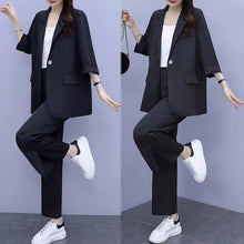 Load image into Gallery viewer, Long Sleeve Suit Jacket & Pants Two-Piece Set – 3 Colors, M–6XL