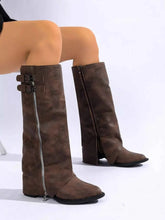 Load image into Gallery viewer, Trendy Black Leather Boots With Zipper
