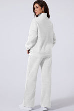 Load image into Gallery viewer, Solid Zip-Up Jacket and Drawstring Pants Set