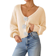 Load image into Gallery viewer, Women’s Knitted Crochet Cardigan