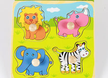 Load image into Gallery viewer, New Hand Grab Board Wooden Puzzle Toys for Children Cartoon Animal Fruit Kids Baby Early Educational Learning Toy