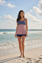Load image into Gallery viewer, Printed Split Boxer Swimsuit – Two-Piece Set for Women