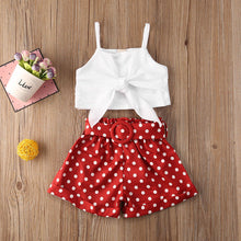 Load image into Gallery viewer, Baby Girl Summer Bowknot Crop Top & Polka Dot Shorts - # BAAA51210058 & GIAA212310022