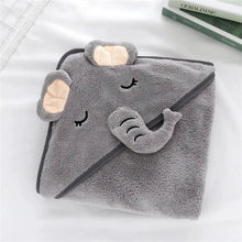 Load image into Gallery viewer, Baby Hooded Bath Towels Cartoon Animal Newborn Soft Towel Blanket Toddler Bathrobe Warm Sleeping Swaddle Wrap for Boys Girls
