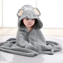 Load image into Gallery viewer, Baby Hooded Bath Towels Cartoon Animal Newborn Soft Towel Blanket Toddler Bathrobe Warm Sleeping Swaddle Wrap for Boys Girls