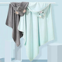 Load image into Gallery viewer, Baby Hooded Bath Towels Cartoon Animal Newborn Soft Towel Blanket Toddler Bathrobe Warm Sleeping Swaddle Wrap for Boys Girls