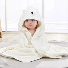 Load image into Gallery viewer, Baby Hooded Bath Towels Cartoon Animal Newborn Soft Towel Blanket Toddler Bathrobe Warm Sleeping Swaddle Wrap for Boys Girls