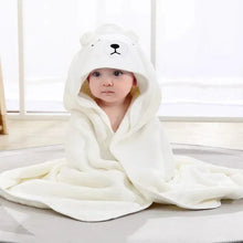 Load image into Gallery viewer, Baby Hooded Bath Towels Cartoon Animal Newborn Soft Towel Blanket Toddler Bathrobe Warm Sleeping Swaddle Wrap for Boys Girls