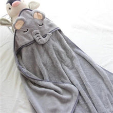 Load image into Gallery viewer, Baby Hooded Bath Towels Cartoon Animal Newborn Soft Towel Blanket Toddler Bathrobe Warm Sleeping Swaddle Wrap for Boys Girls