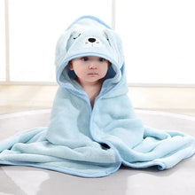 Load image into Gallery viewer, Baby Hooded Bath Towels Cartoon Animal Newborn Soft Towel Blanket Toddler Bathrobe Warm Sleeping Swaddle Wrap for Boys Girls