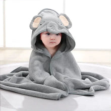Load image into Gallery viewer, Baby Hooded Bath Towels Cartoon Animal Newborn Soft Towel Blanket Toddler Bathrobe Warm Sleeping Swaddle Wrap for Boys Girls
