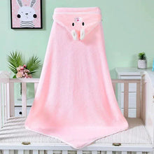 Load image into Gallery viewer, Baby Hooded Bath Towels Cartoon Animal Newborn Soft Towel Blanket Toddler Bathrobe Warm Sleeping Swaddle Wrap for Boys Girls