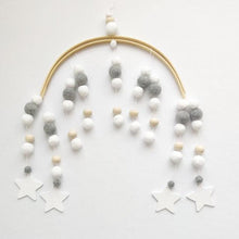 Load image into Gallery viewer, Baby Nordic Wooden Beads Wind Chimes with Wool Balls Nursery Mobile Crib Bed Bell Baby Bedroom Ceiling Wooden Beads Wind Chime Hanging Newborn Baby Bed Hanging Wind-bell Crib Tent Kids Room Decorations Ornaments