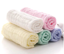 Load image into Gallery viewer, Baby Washcloths - Natural Cotton Baby Wipes - Soft Newborn Face Towel and Washcloth for Sensitive Skin, Registry as Shower, 5 P