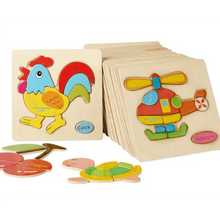 Load image into Gallery viewer, Baby Wooden Puzzle Toys for Toddlers Developing Educational Kids Toys For Children Game Cartoon Animal Gift 3 Years